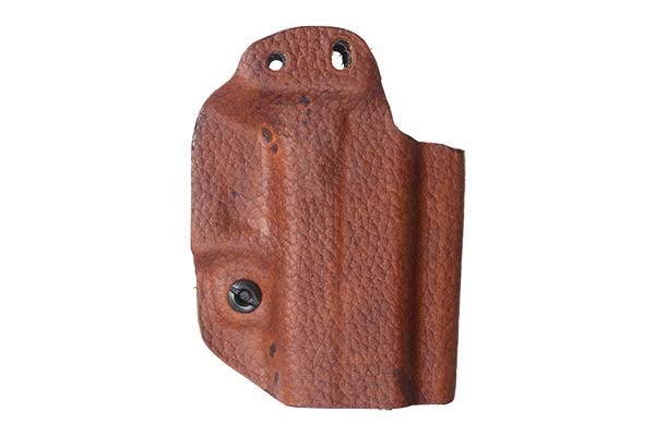 Mission First Tactical AIWB Brown Leather Hybrid/Boltaron Holster Fits Glock 43/43X