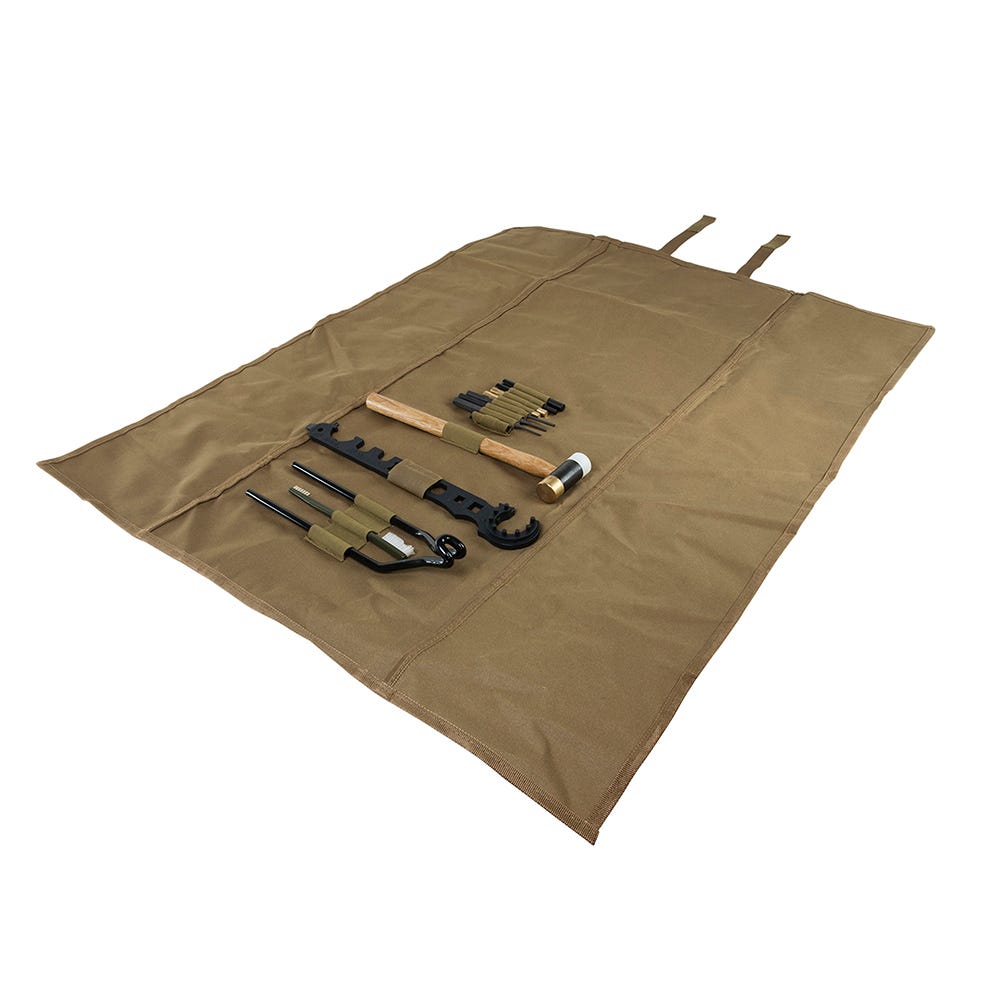 NC Star AR15/M4 Gunsmithing Tool Kit with Roll-Up Cleaning Mat, Tan