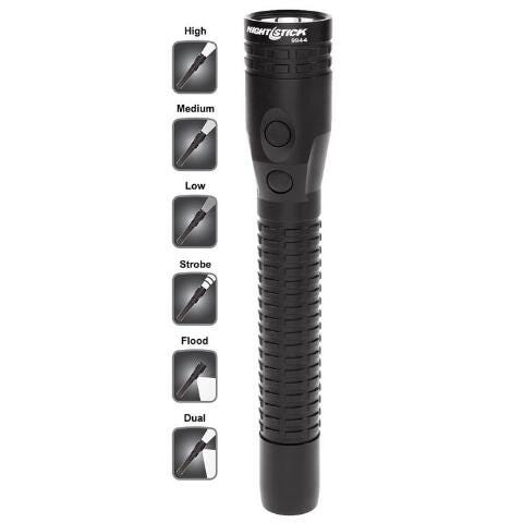 Nightstick Duty/Personal Dual Light Flashlight 650/300/100/600 Lumens Black