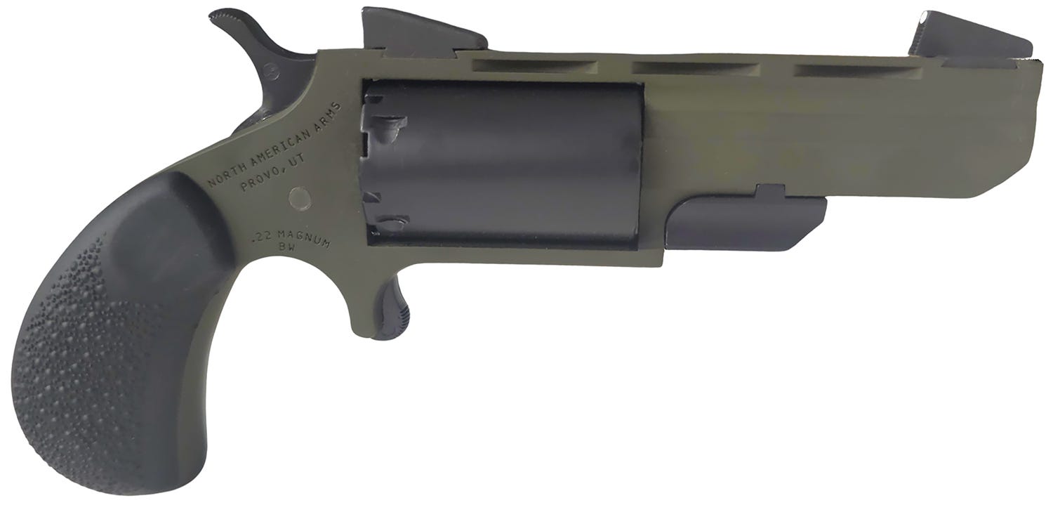 North American Arms Green Huntsman OD Green .22 LR / .22 Mag 2" Barrel 5-Rounds