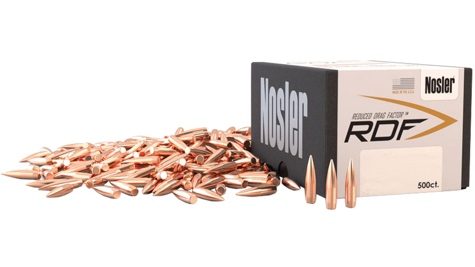 Nosler Reduced Drag Factor Bullet .30 Caliber 100-Rounds 168 Grain HPBT
