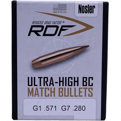 Nosler 6mm .243 Diameter 105 Gr Hollow Point Boat Tail RDF Match Rifle Bullets 500 Count