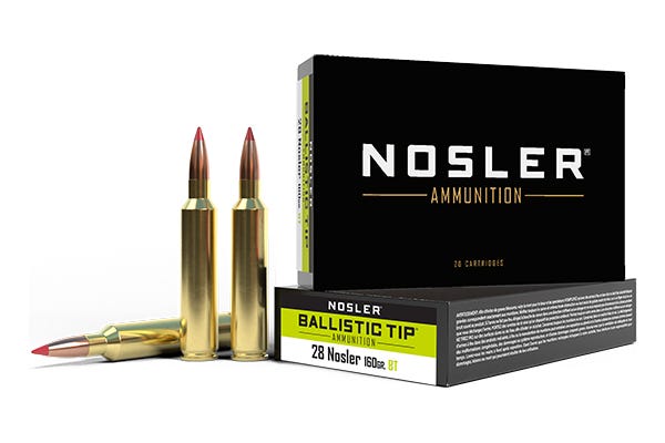 Nosler Ballistic Tip Hunting Brass .28 Nosler 160-Grain 20-Rounds BTIP