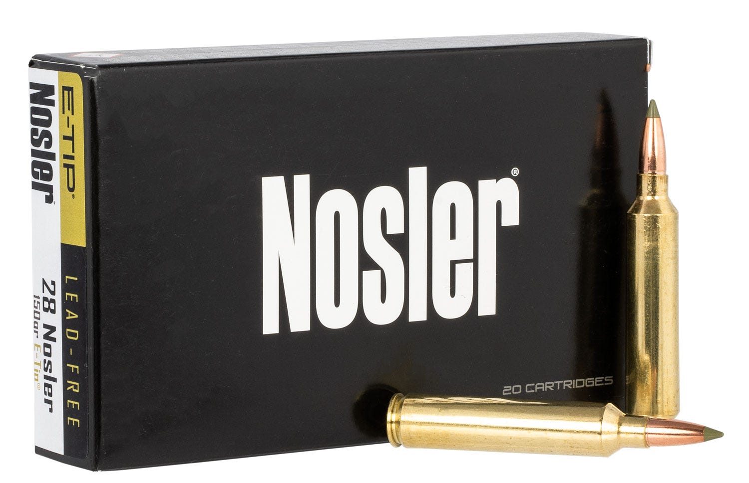 Nosler E-Tip Brass .28 Nosler 150-Grain 20-Rounds E-Tip Lead-Free