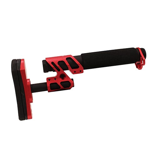 Odin Works Zulu Adjustable Stock with Pad Pistol Buffer Tube Red/Black