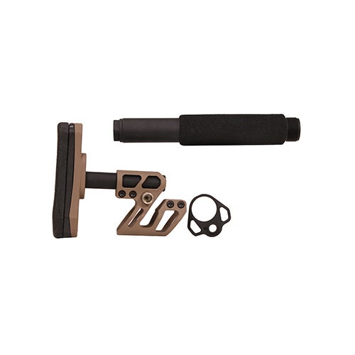 Odin Works Zulu Adjustable Stock with Pad Pistol Buffer Tube Flat Dark Earth