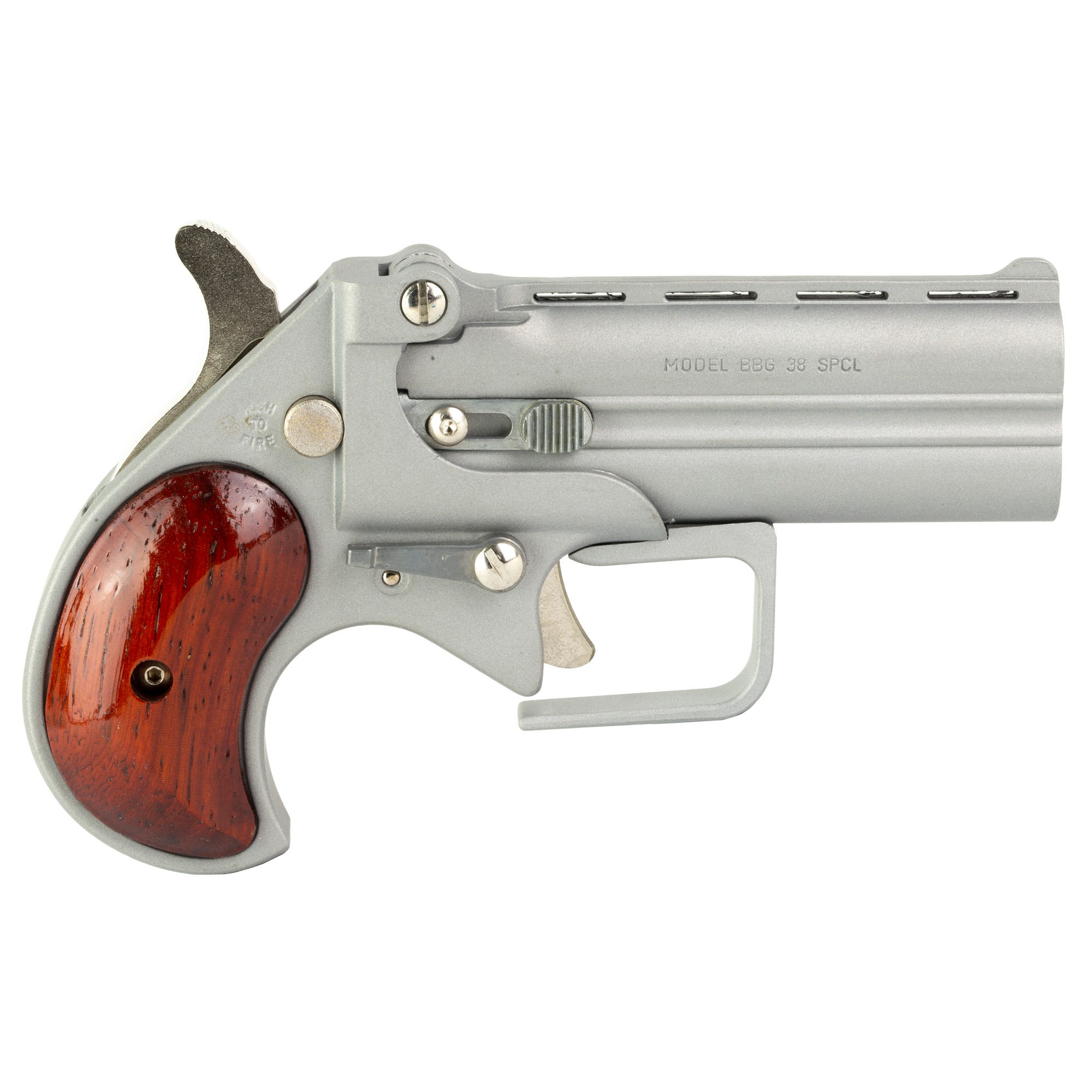 Old West Firearms Big Bore Silver .38 SPL 3.5" Barrel 2-Rounds