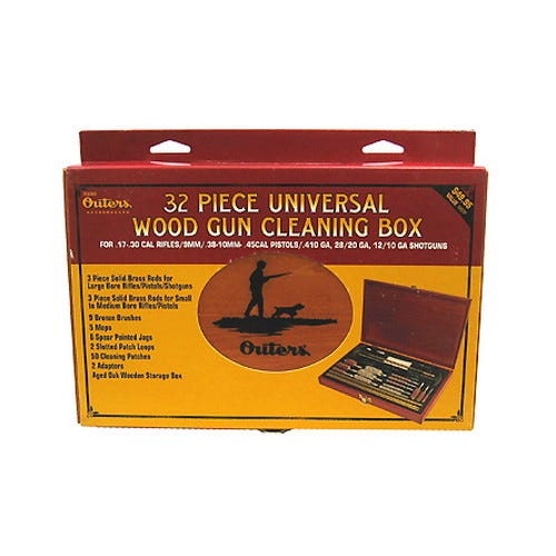 Outers 32PC Universal Cleaning Kit Wood Box