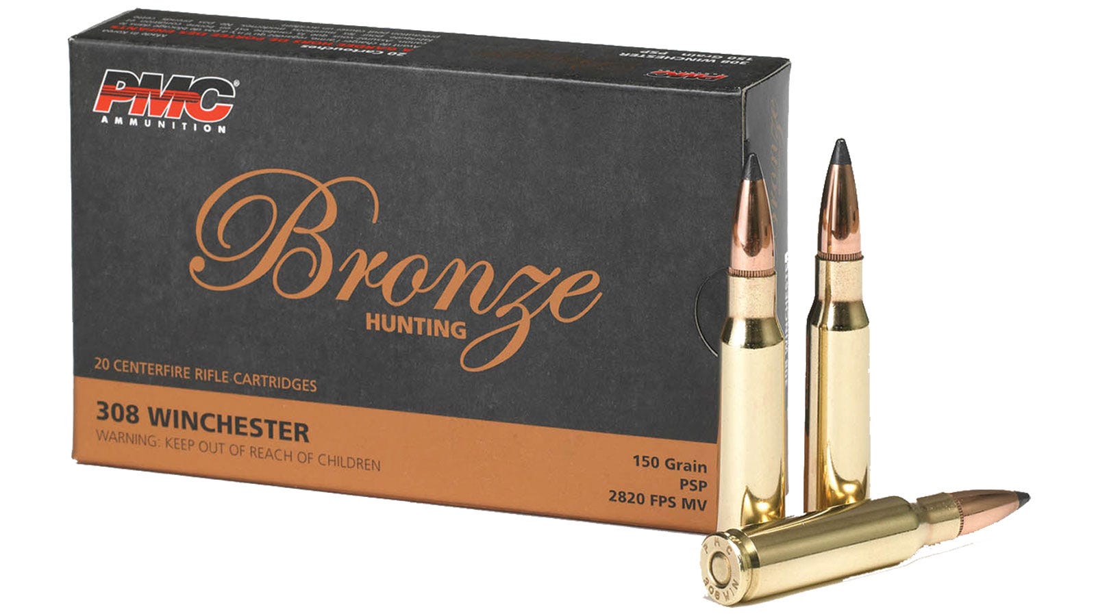 PMC Ammunition Bronze Hunting .308 Win 150 Grain 20-Rounds PSP