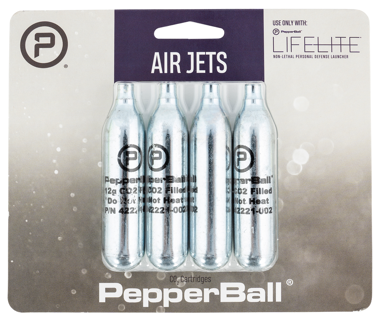 Pepperball Lifelight Refill Silver 4PK 12-Gram CO2