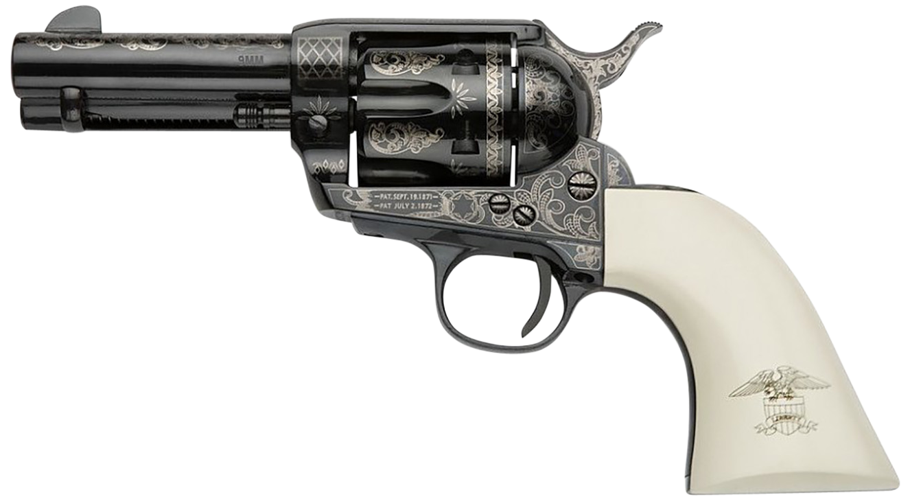 Pietta Great Western II Liberty Engraved 9mm 3.5" Barrel 6-Rounds