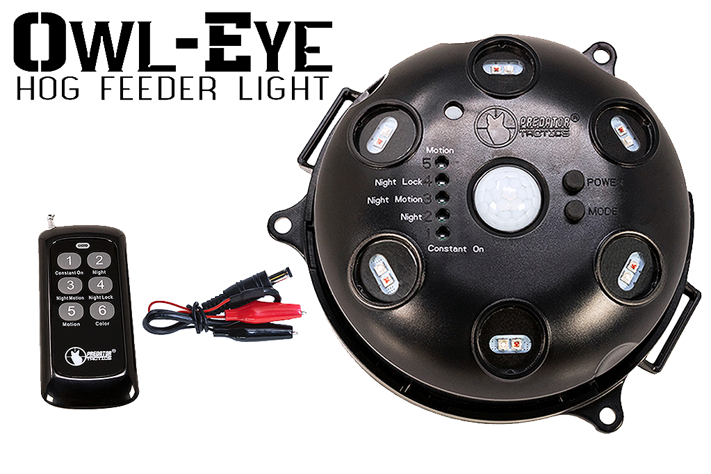 Predator Tactics Owl-Eye Hog Feeder 5 Color Light w/ Remote