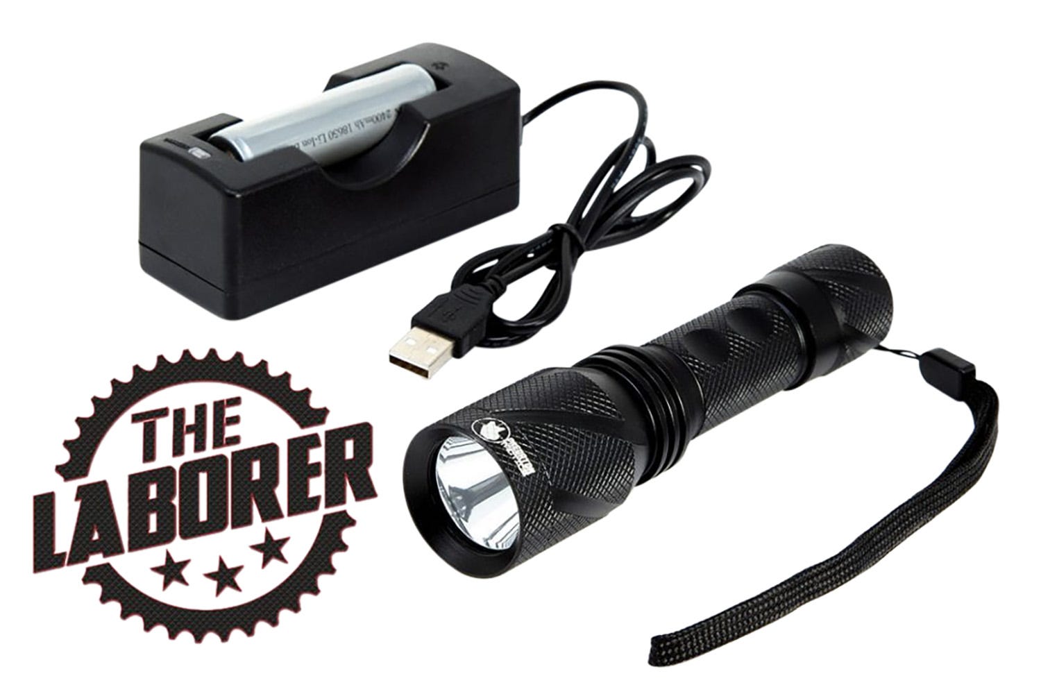 Predator Tactics The Laborer Flashlight 890 Lumens with Battery Recharger