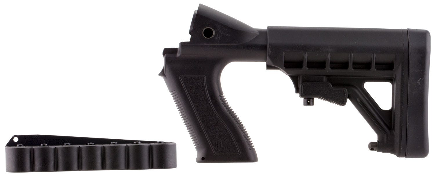 Pro Mag Industries Remington 870 12ga Shotgun, Adjustable Buttstock, 7 Round Shell Carrier, Black