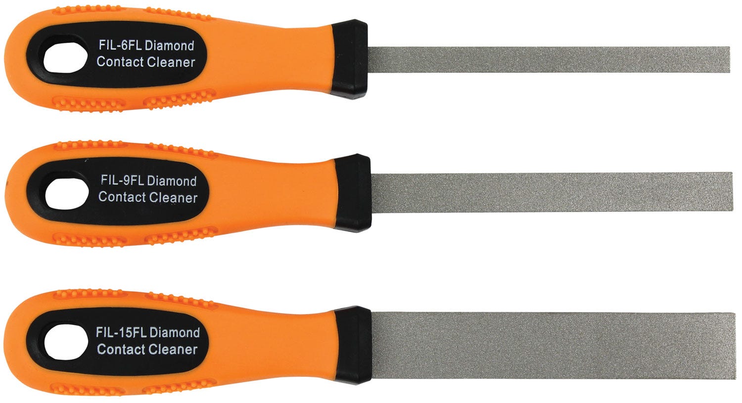 Ramrodz Diamond Coated Flexible Flat Files Orange Large 3/Pack