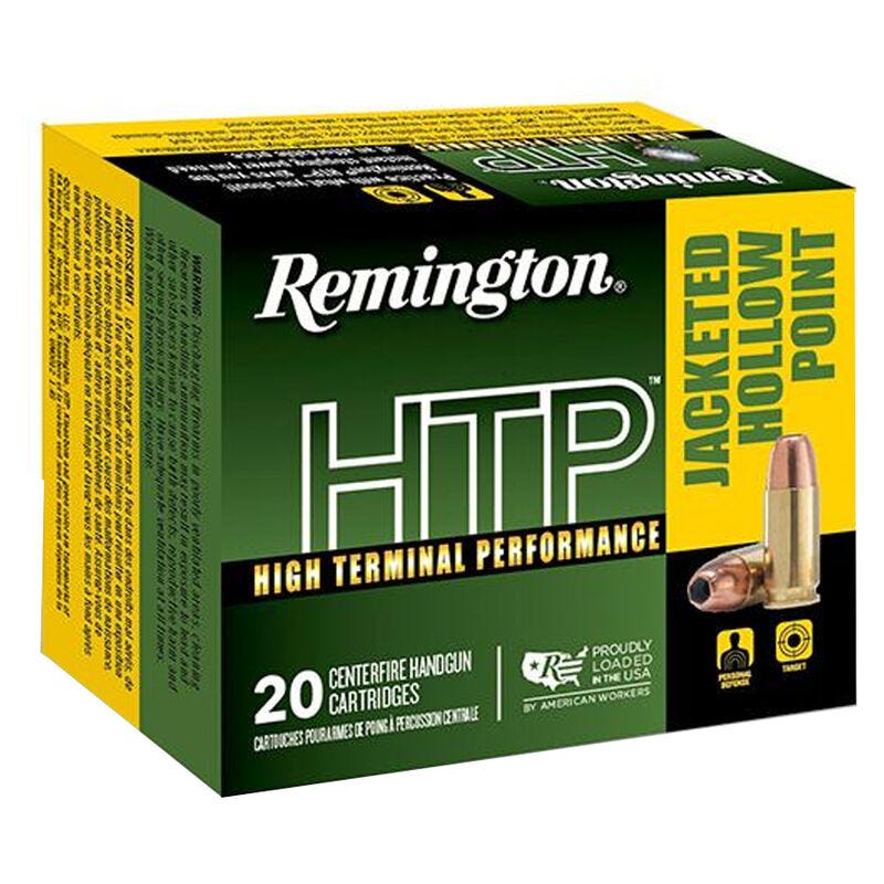 Remington HTP Brass .40 SW 155-Grain 20-Rounds JHP