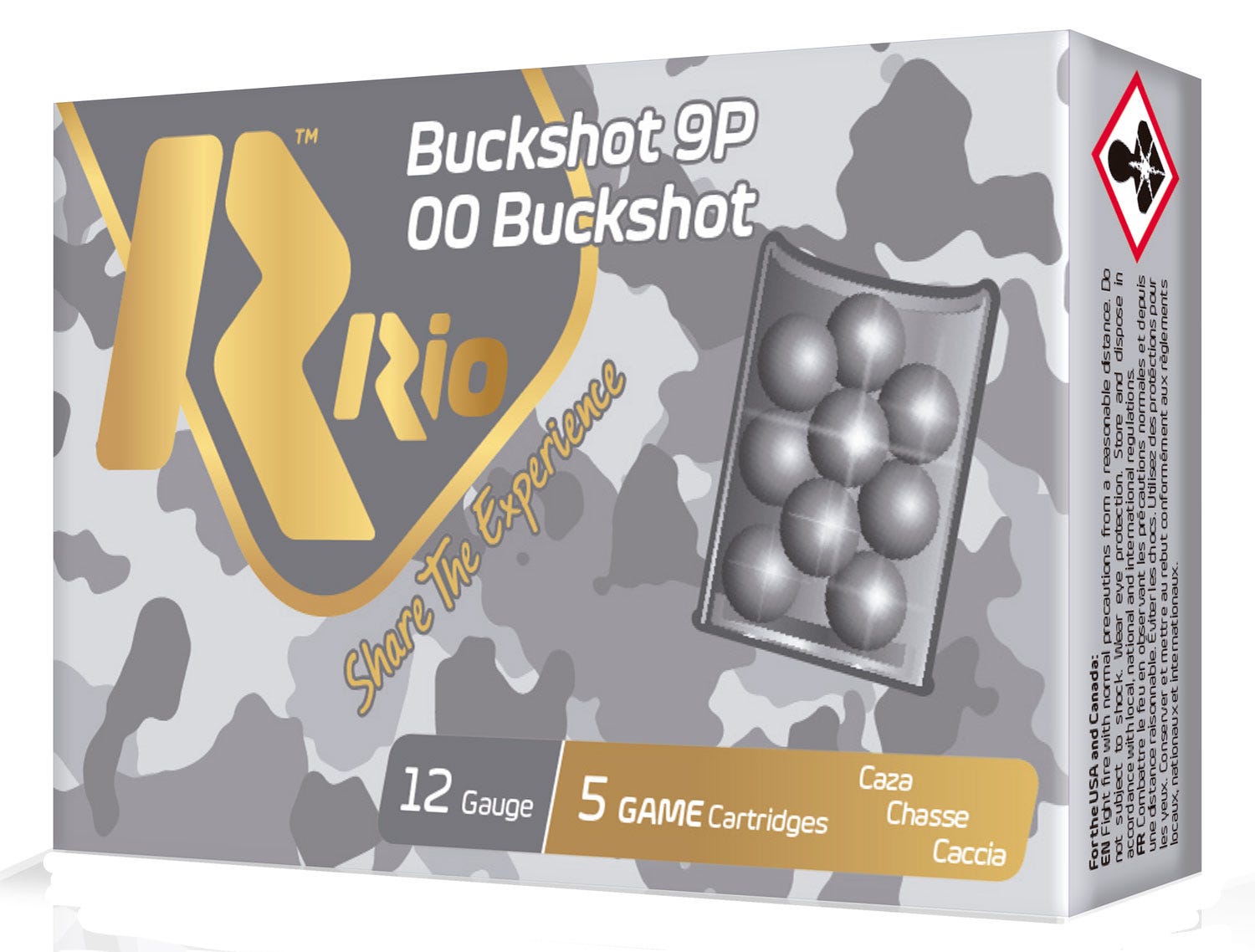 Rio Ammunition Royal Buckshot 12GA 00-Buckshot 5-Rounds 2.75"