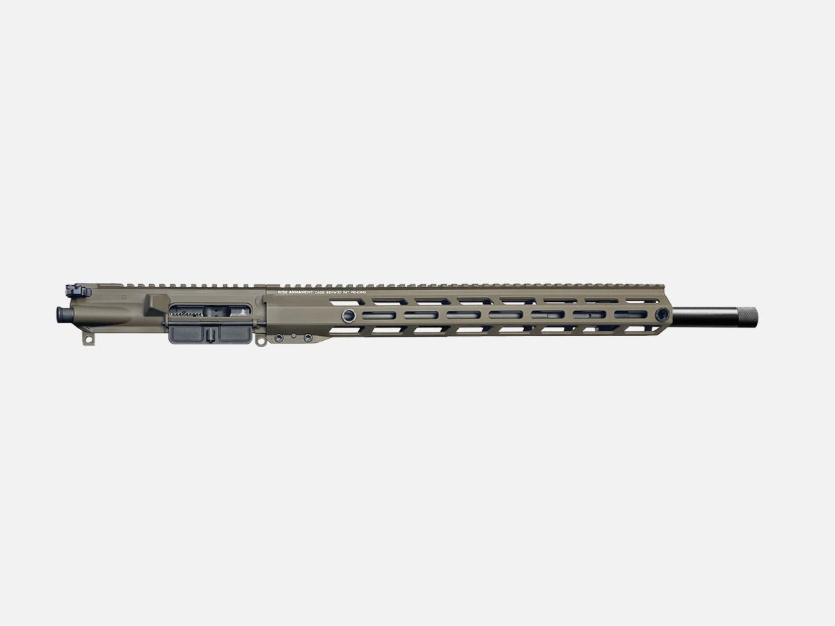 Rise Armament AR Complete Upper Patriot Brown .22 ARC 18" Barrel