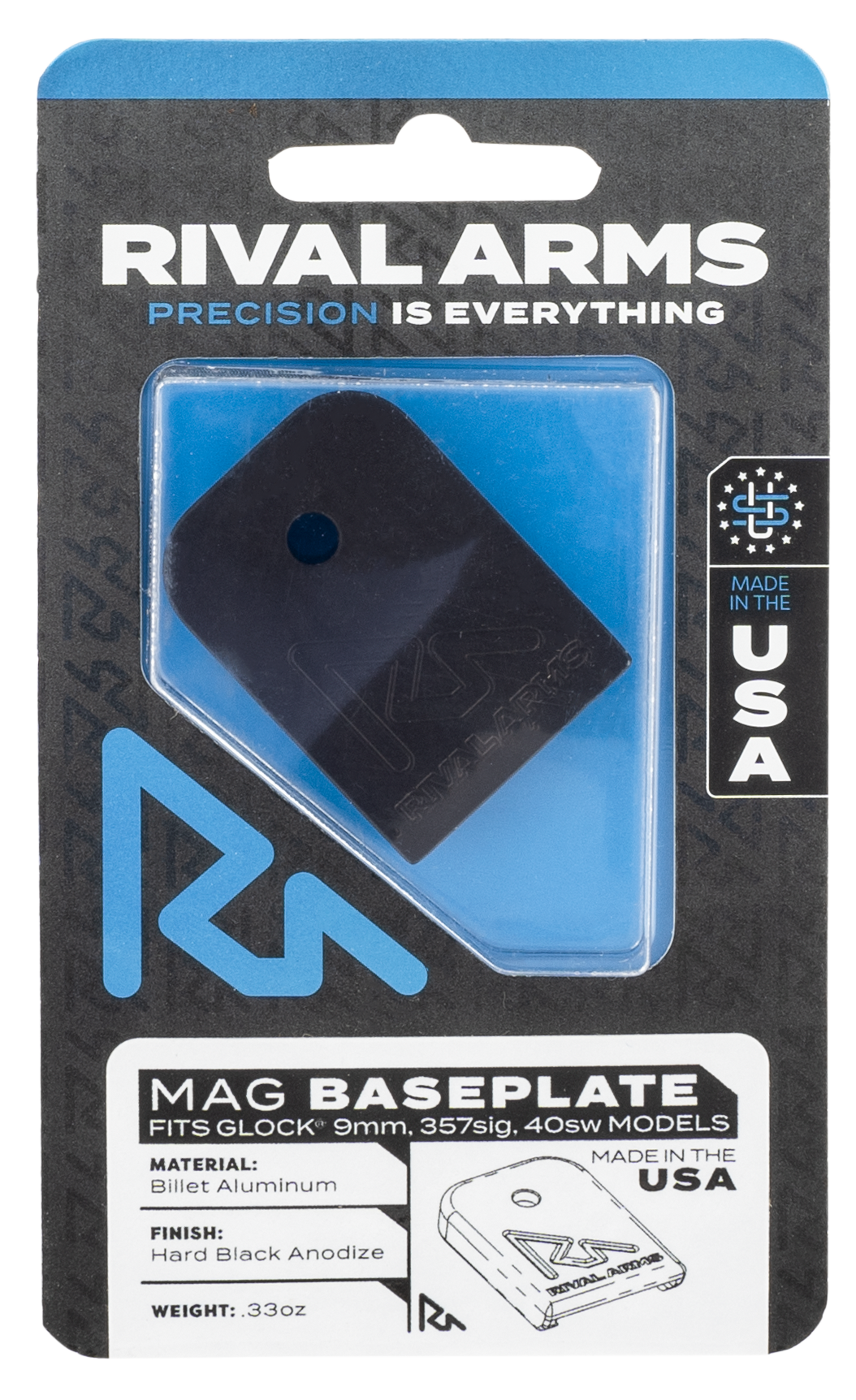 Rival Arms Mag Baseplate Fits Glock 9mm