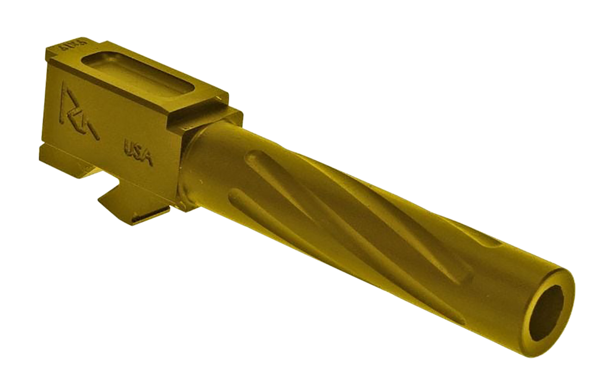 Rival Arms Precision V1 Drop-In Barrel Gold 9mm 4.02" For Glock 19 Gen 3-4