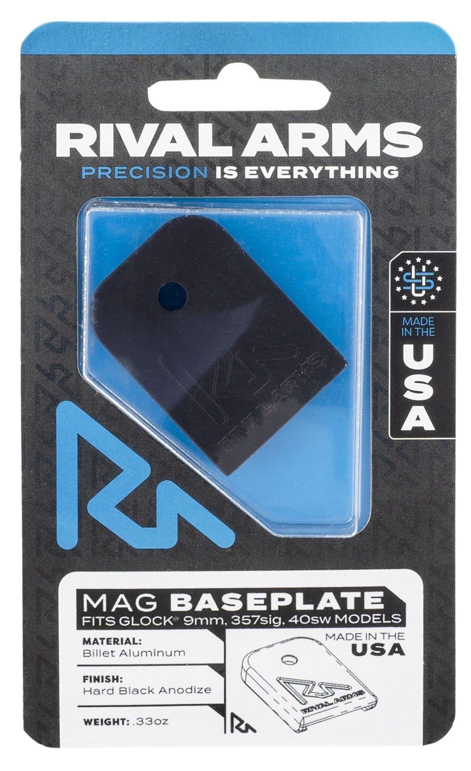 Rival Arms Slide Back Cover Plate for Glock 17 Gen3 / 4