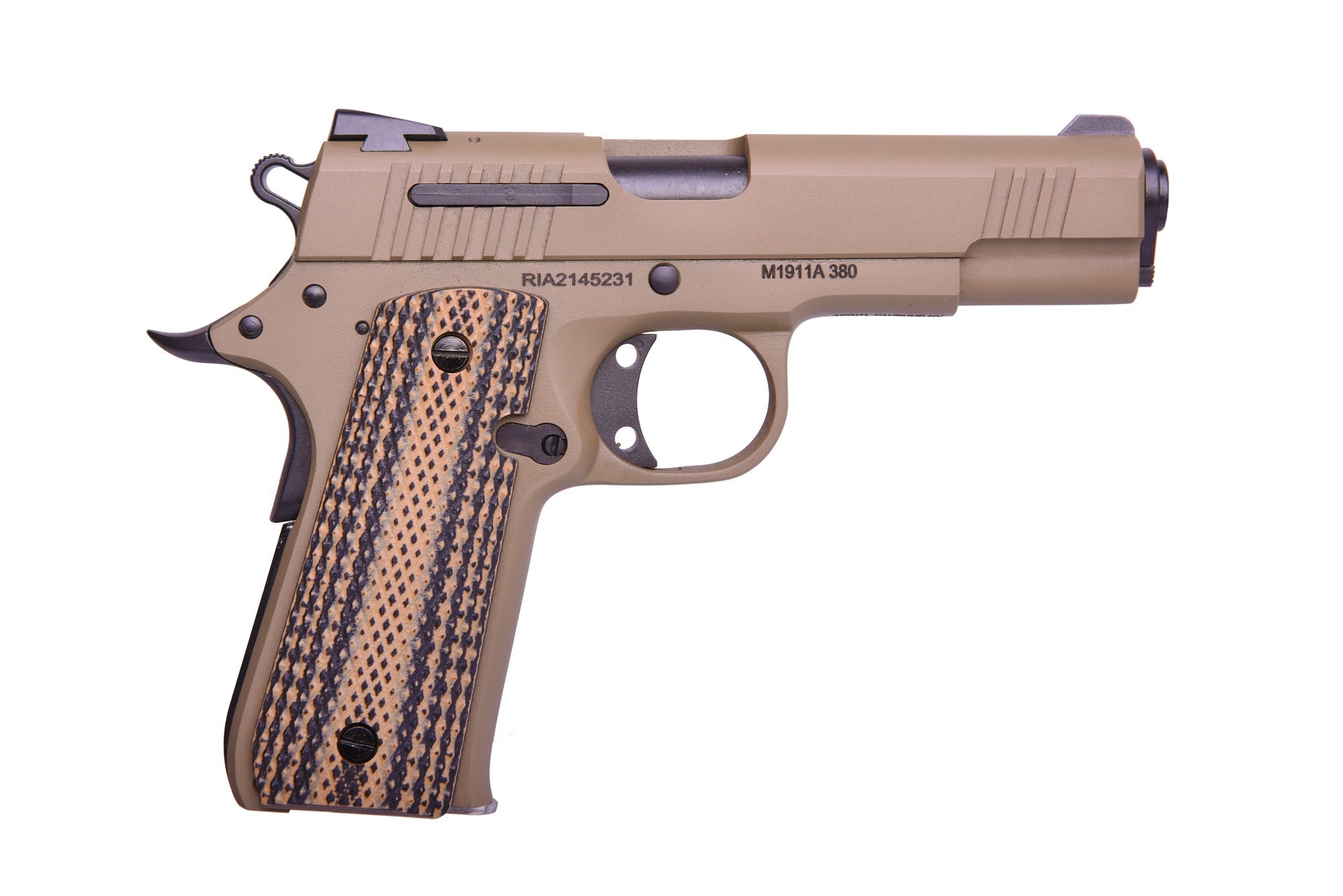 Rock Island Armory BBR 380 Flat Dark Earth .380 ACP 3.75" Barrel 7-Rounds