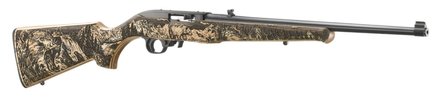 Ruger 10/22 Carbine Grizzly Engraved .22 LR 18.5" Barrel 10-Rounds