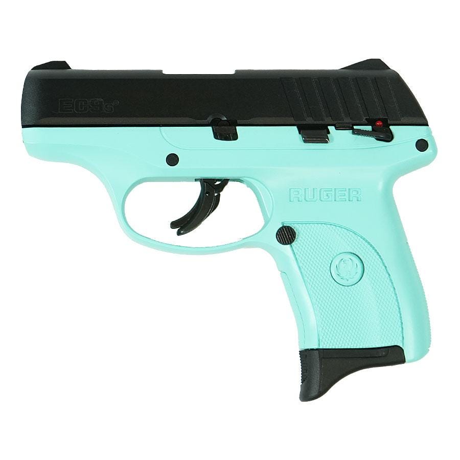 Ruger EC9s Robin's Egg Blue / Black 9mm 3.12" Barrel 7-Rounds Thumb Safety