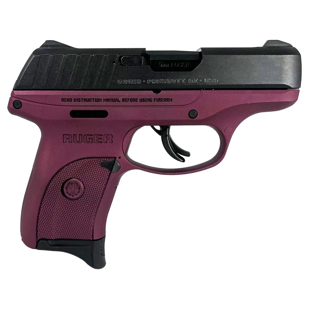 Ruger EC9s Black Cherry Frame 9mm 3.12" Barrel 7-Rounds Manual Safety