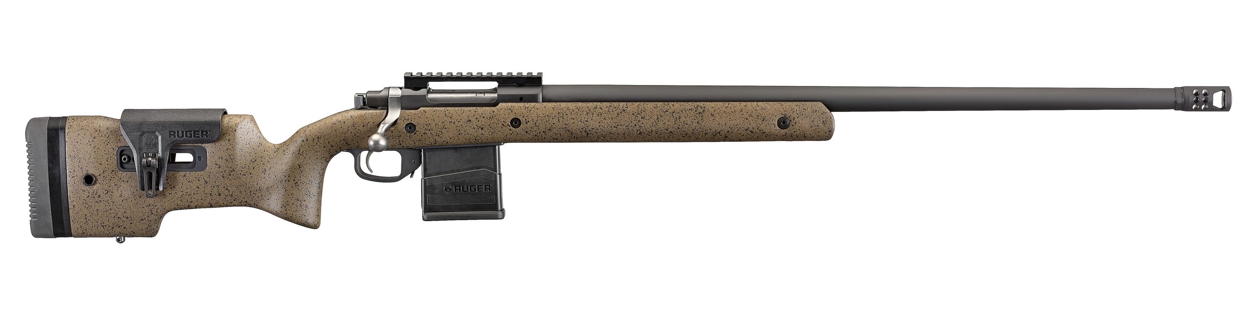 Ruger Hawkeye Long Range Target .308 Win 26" 10 Rounds Brown w/Black Speckles Matte Black