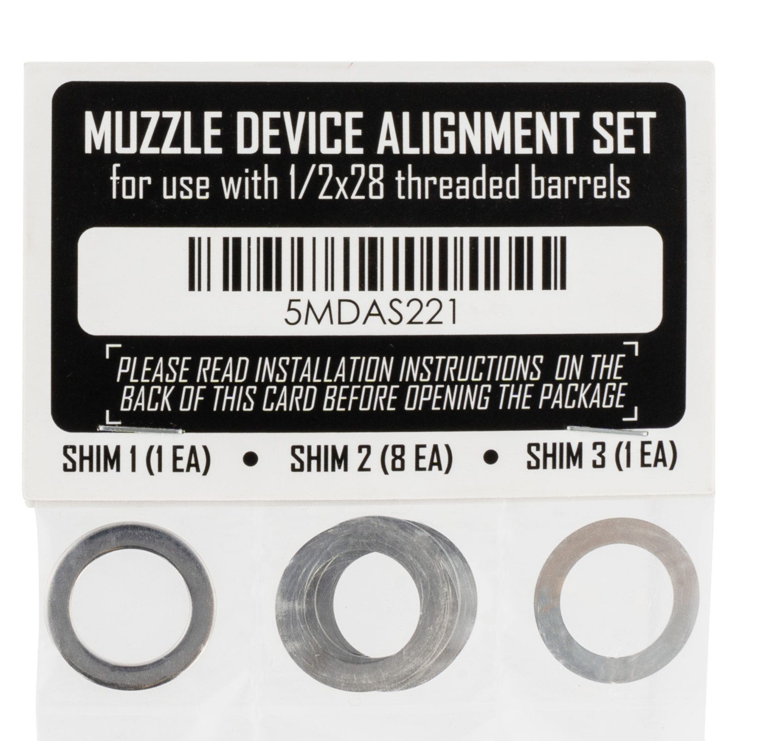 Rugged Suppressors Alignment Set Stainless for 1/2x28 Threaded Barrels