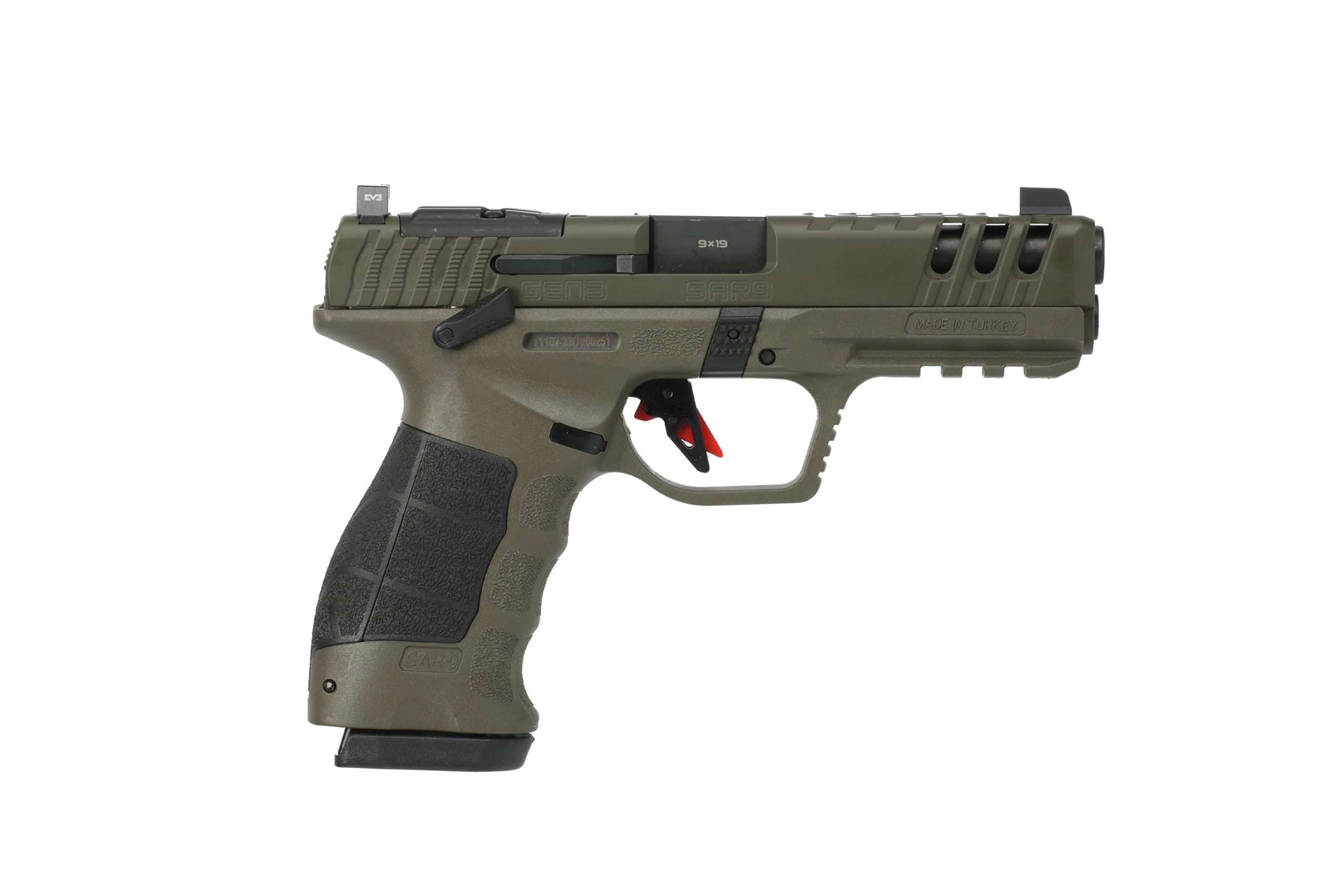 SAR USA SAR9 Gen 3 OD Green 9mm 4.4" Barrel 17-Rounds