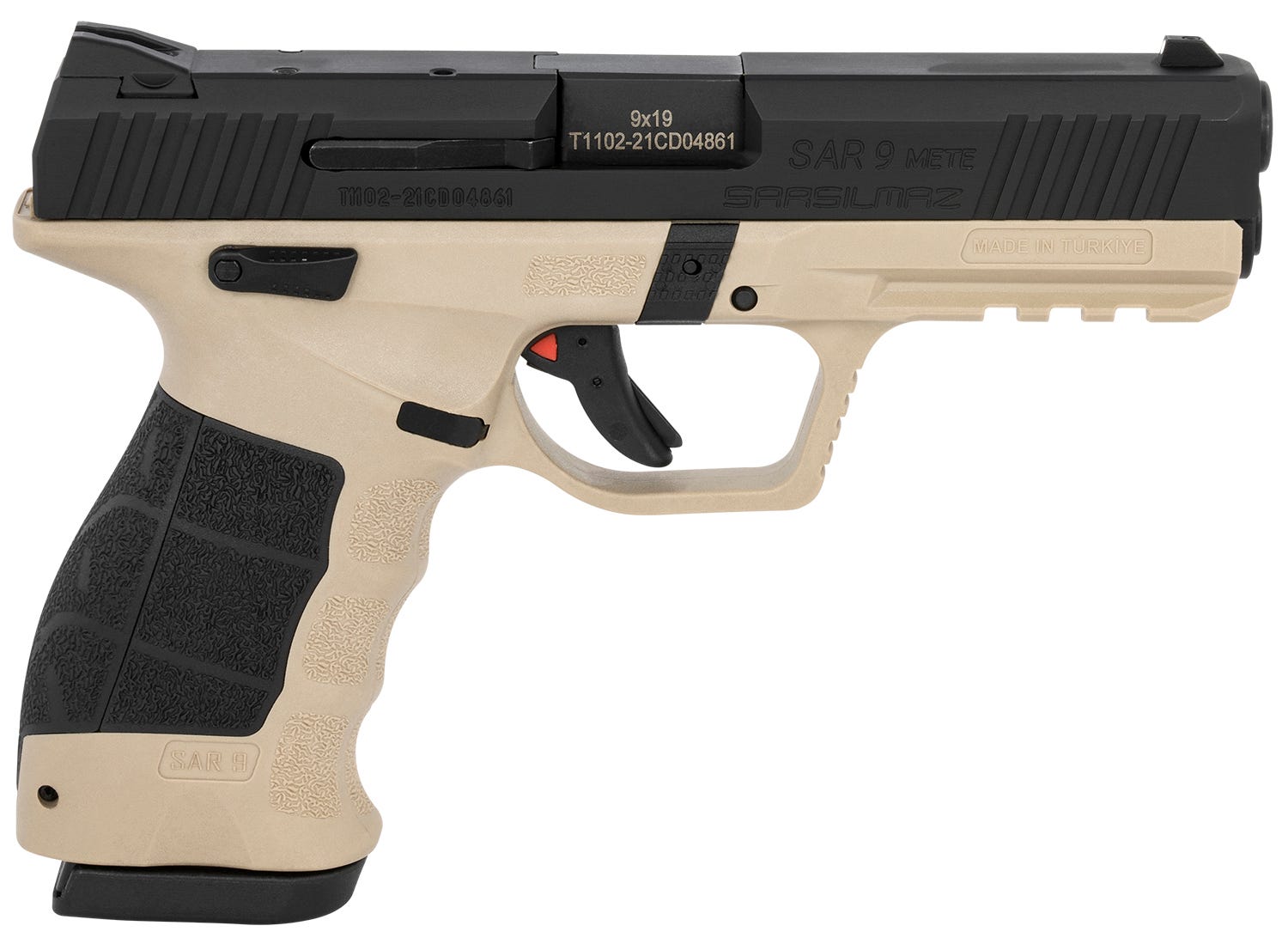 SAR USA SAR9 Mete Safari Tan 9mm Luger 4.5" Barrel 17-Rounds 2 Mags