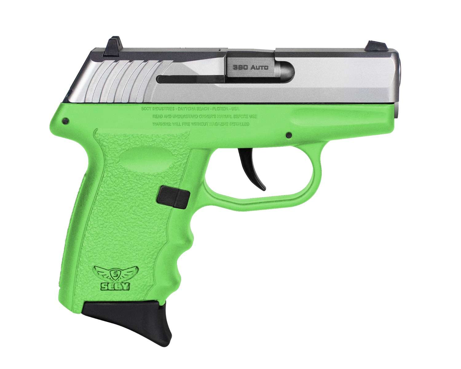 SCCY CPX-3 Lime Green .380 ACP 3.1" Barrel 10-Rounds 2 Mags