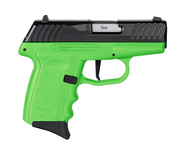 SCCY DVG-1 Lime Frame/Black Slide 9mm 3.1†Barrel 10-Rounds