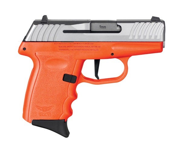 SCCY DVG-1 Orange Frame/Stainless Slide 9mm 3.1†Barrel 10-Rounds