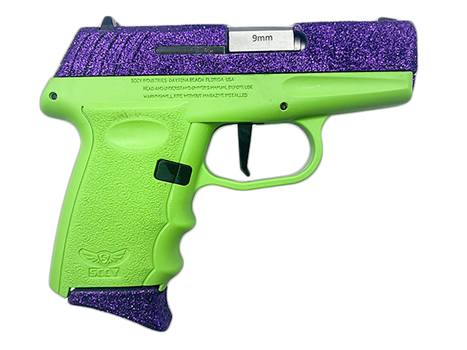 SCCY DVG-1 Green / Purple Sparkle 9mm 3.1" Barrel 10-Rounds