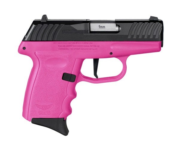 SCCY DVG-1 Pink Frame/Black Slide 9mm 3.1†Barrel 10-Rounds