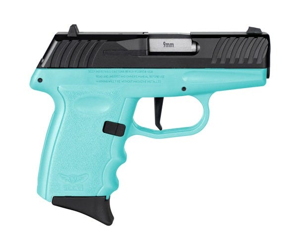 SCCY DVG-1 Light Blue Frame/Black Slide 9mm 3.1†Barrel 10-Rounds