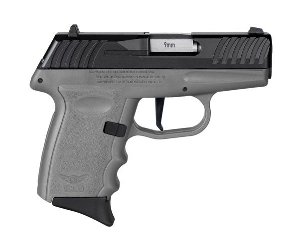 SCCY DVG-1 Gray Frame/Black Slide 9mm 3.1-inch Barrel 10-Rounds