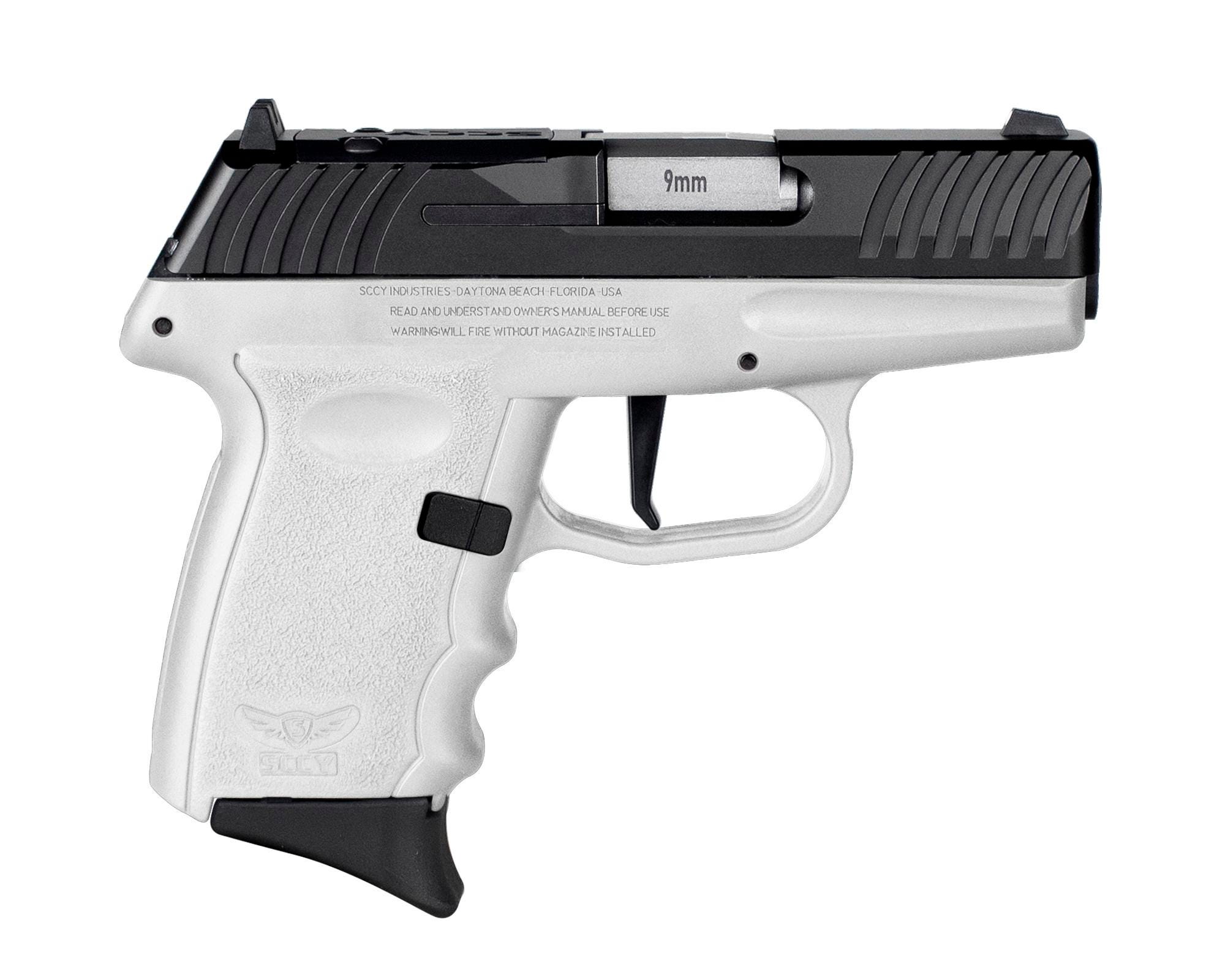 SCCY DVG-1 RDR White Frame/Black Slide 9mm 3.1†Barrel 10-Rounds