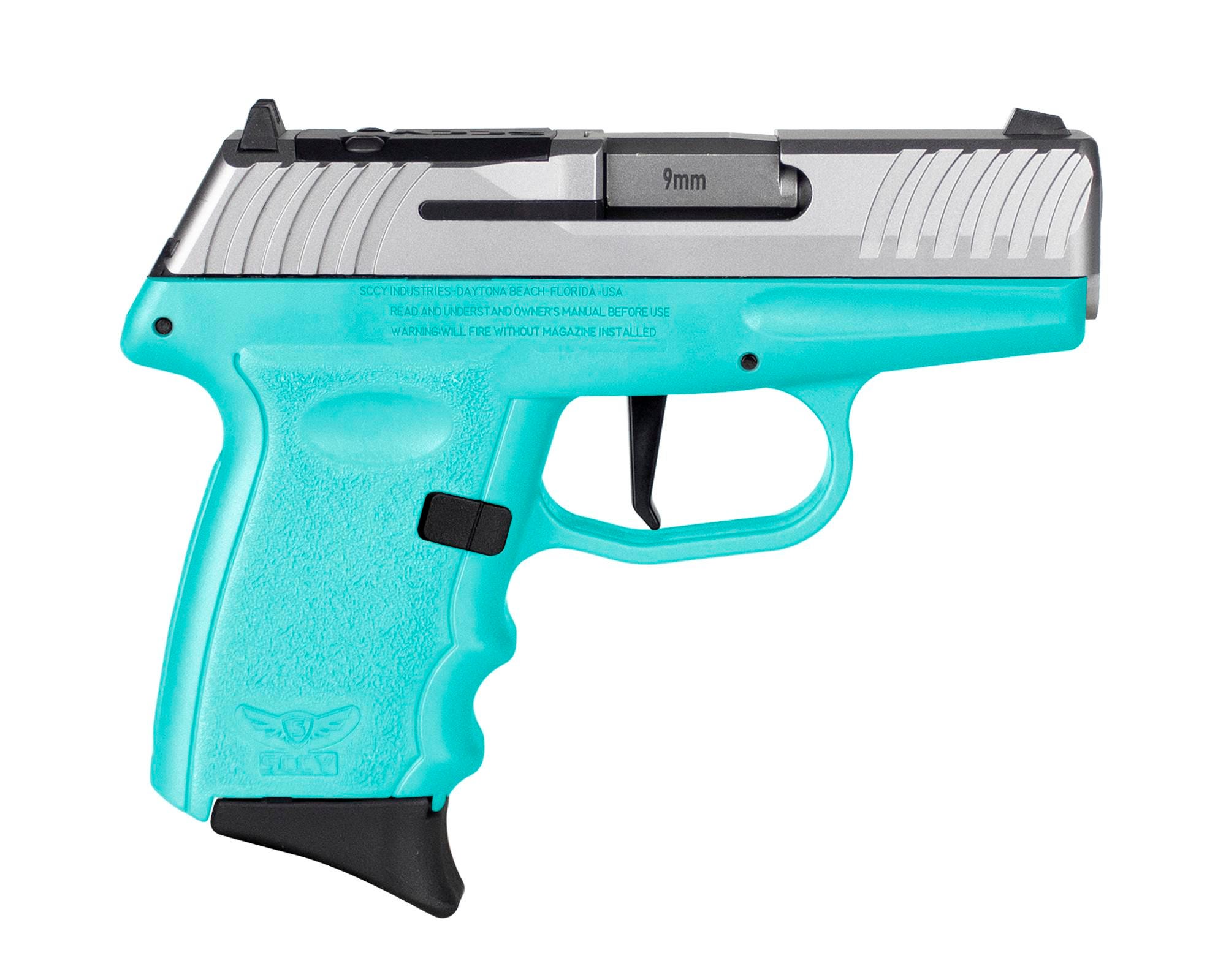 SCCY DVG-1 RDR Light Blue /Stainless 9mm 3.1 Barrel 10-Rounds