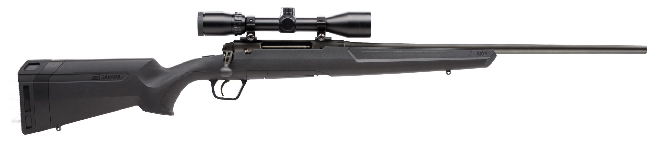 Savage AXIS G2 350LEG BL/SYN 18-inch PKG 3-9X40 Weaver Kaspa Scope 4Rds