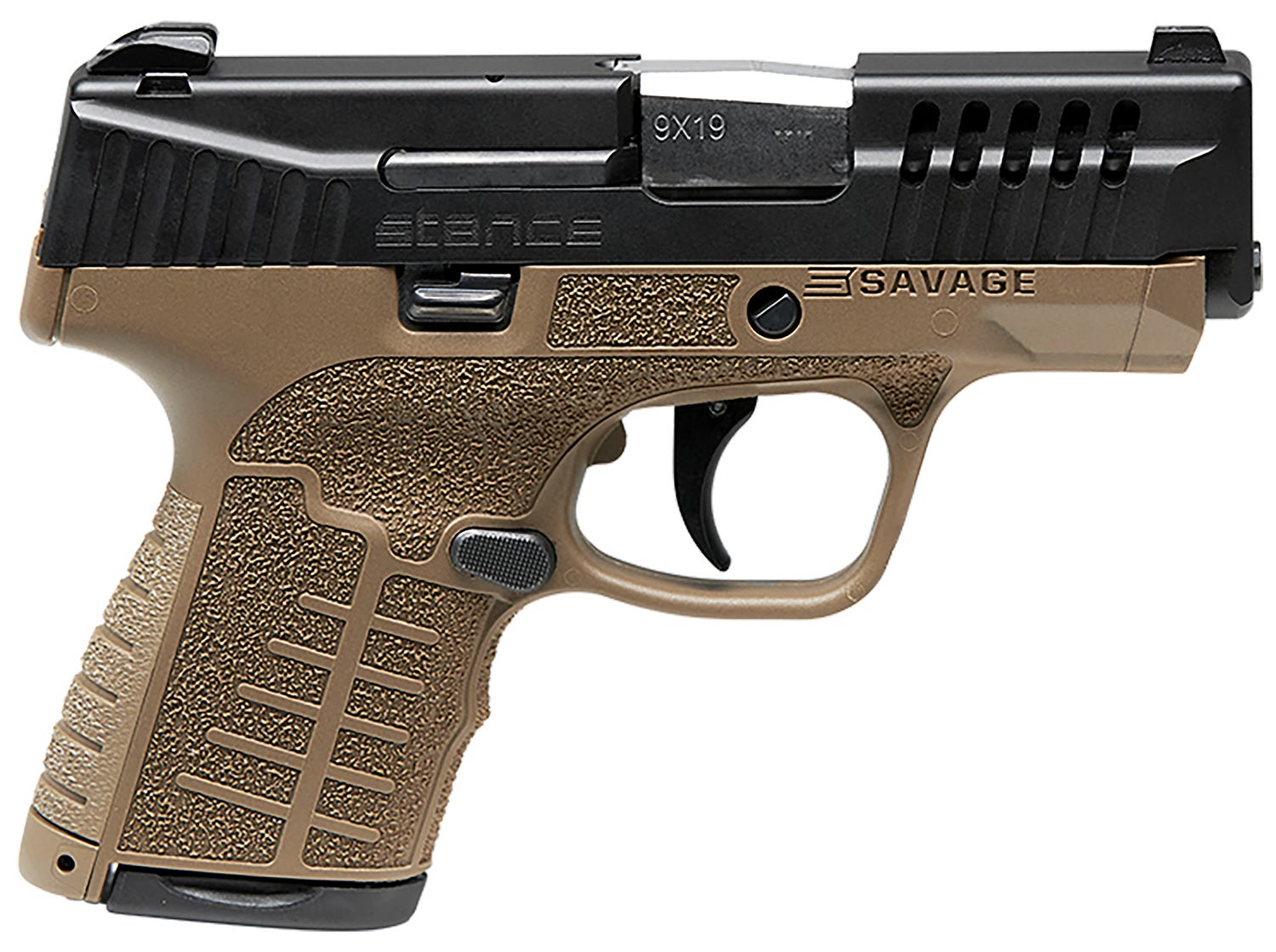 Savage Stance Flat Dark Earth 9mm 3.2" Barrel 8-Rounds Contrast Sights