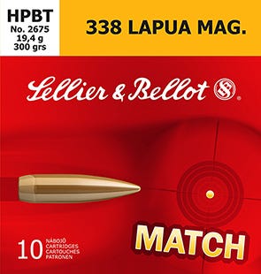 Sellier & Bellot Match .338Lapua 300GR HPBT 10Rds