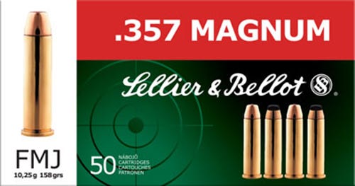 Sellier and Bellot Handgun Brass .357 Mag 158-Grain 50-Rounds FMJ