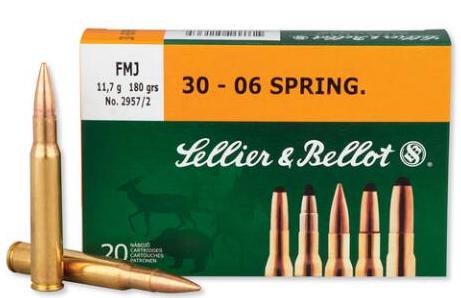 Sellier and Bellot 30-06 180GR FMJ 20rds