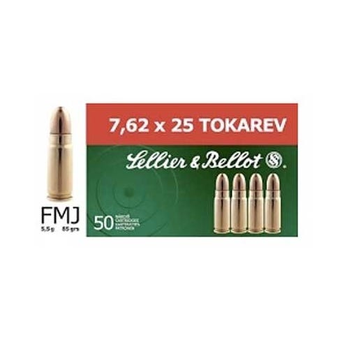 Sellier & Bellot 7.62X25 Tokarev 85GR FMJ 50Rds
