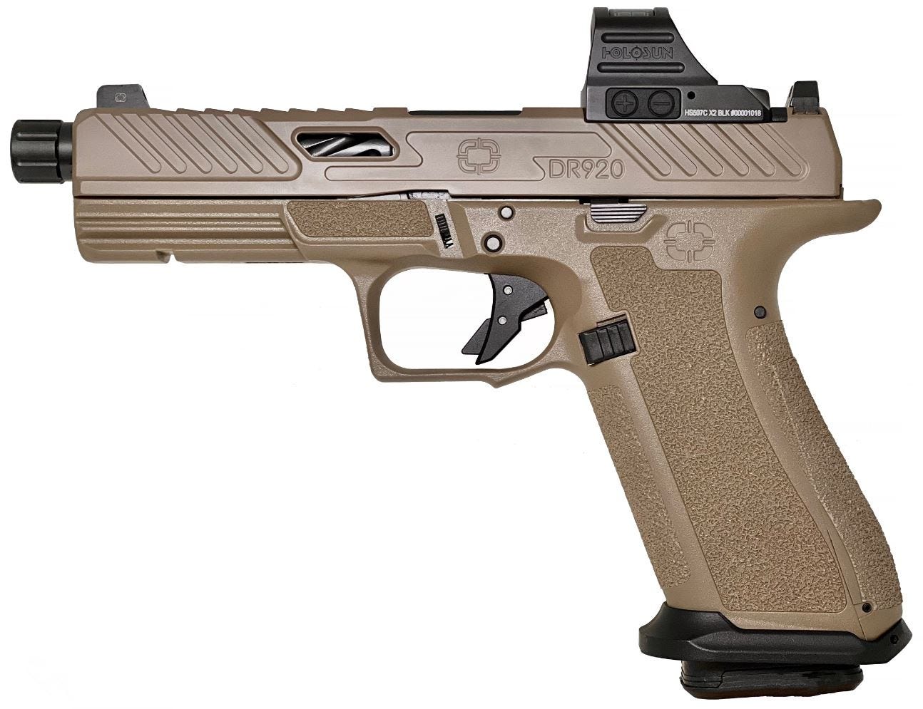 Shadow Systems DR920 Elite 9MM 5" Barrel 17 Rounds FDE/BK HS TB