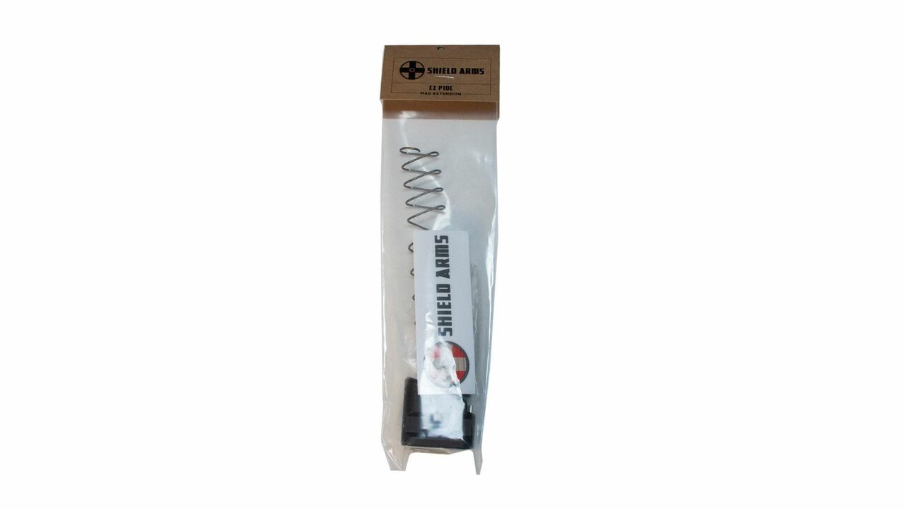 Shield Arms CZ P10 Magazine Extension +5 Rounds Grey